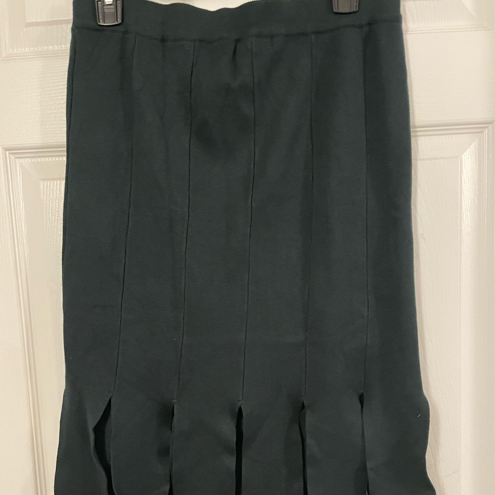 Chelsea & Theodore Green Fringe Skirt. Size Large. Make An Offer.
